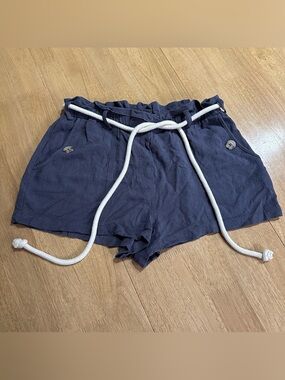 Forever 21 Navy High-Waist Rope Tie Shorts Size Medium
